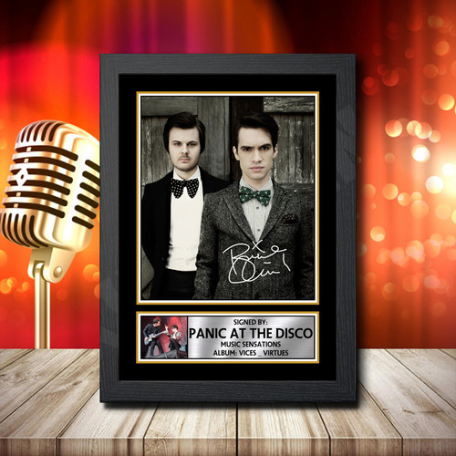 Panic At The Disco Vice Virtues 2 printed autograph poster print