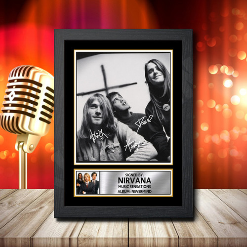Nirvana Nevermind 1 printed autograph poster print