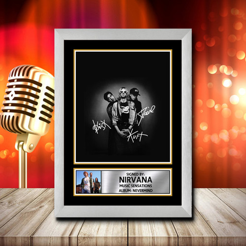 Nirvana Nevermind 2 printed autograph poster print