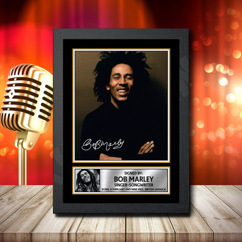 Bob Marley 1 printed autograph poster print