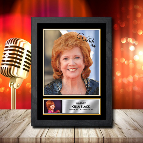 Cilla Black 1 printed autograph poster print