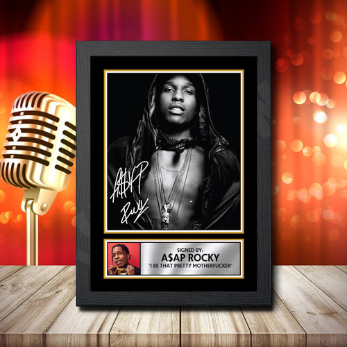 A$Ap Rocky printed autograph poster print