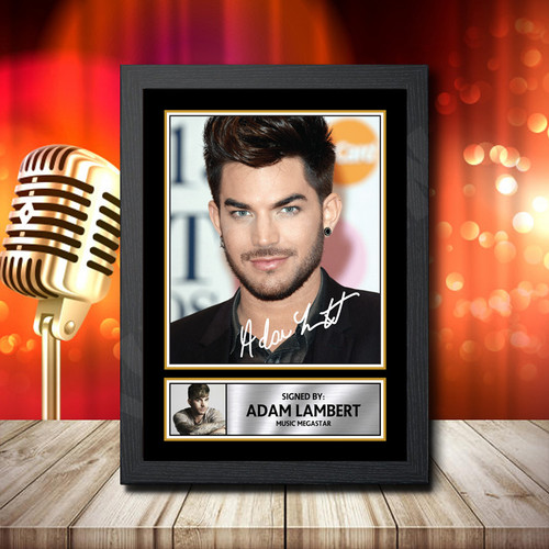 Adam Lambert Sj1 printed autograph poster print