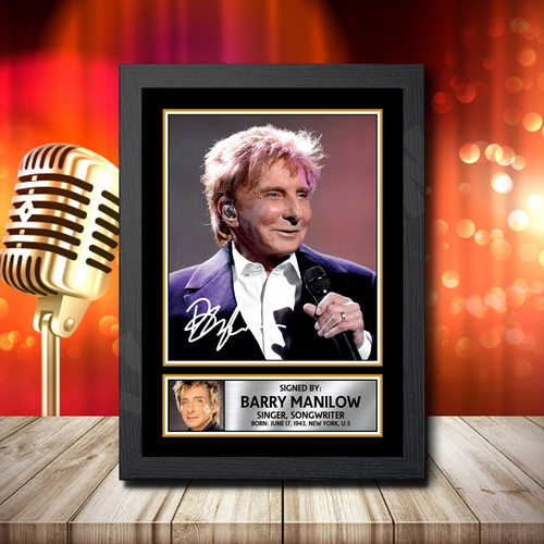 Barry Manilow 1 printed autograph poster print