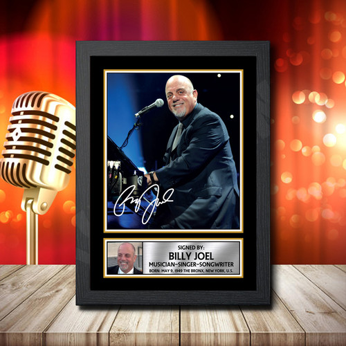 Billy Joel printed autograph poster print