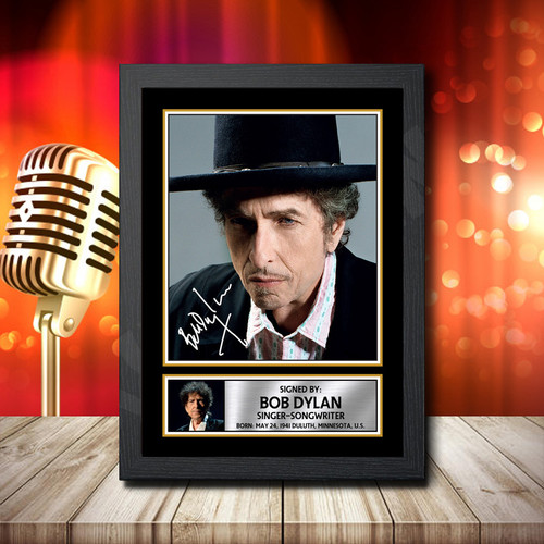 Bob Dylan 2 printed autograph poster print