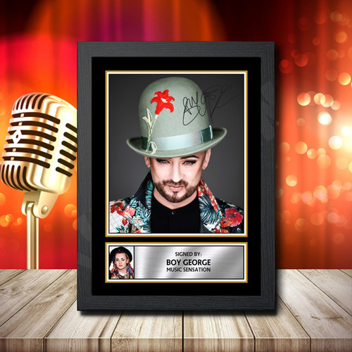 Boy George printed autograph poster print