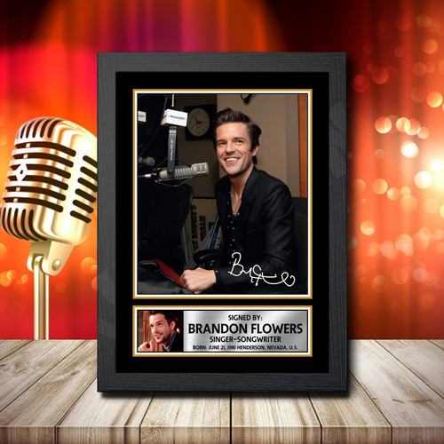 Brandon Flowers printed autograph poster print