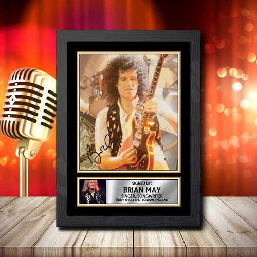 Brian May 1 printed autograph poster print