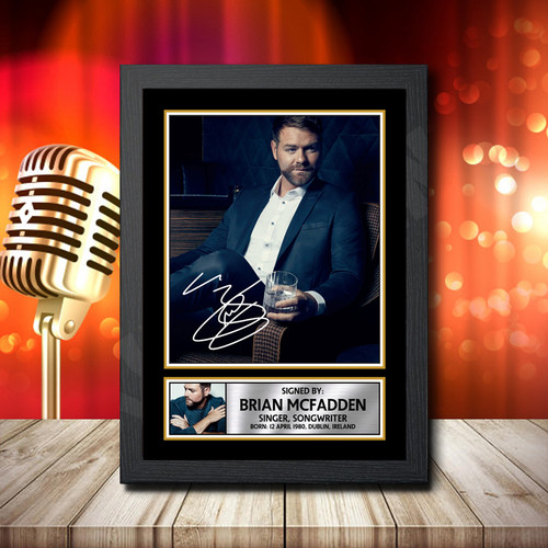 Brian Mcfadden 2 printed autograph poster print
