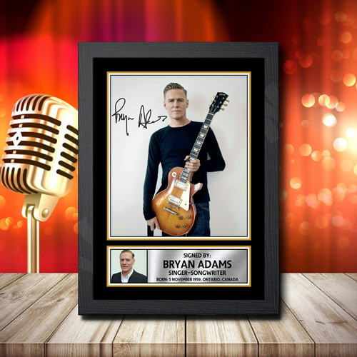 Bryan Adams 2 printed autograph poster print