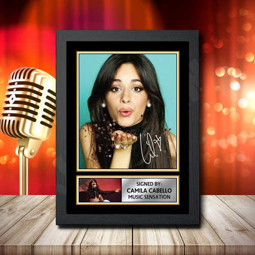 Camila Cabello printed autograph poster print