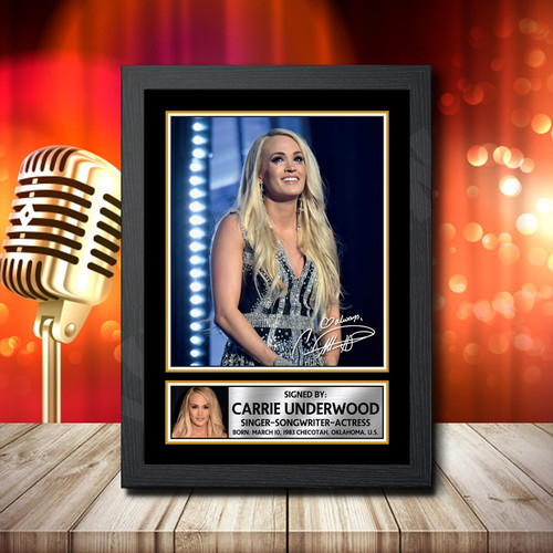 Carrie Underwood 1 printed autograph poster print