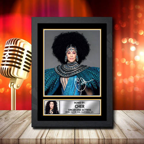Cher 2 printed autograph poster print