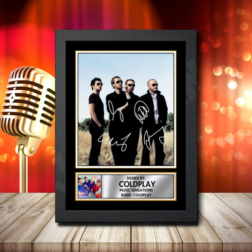 Coldplay 5 printed autograph poster print