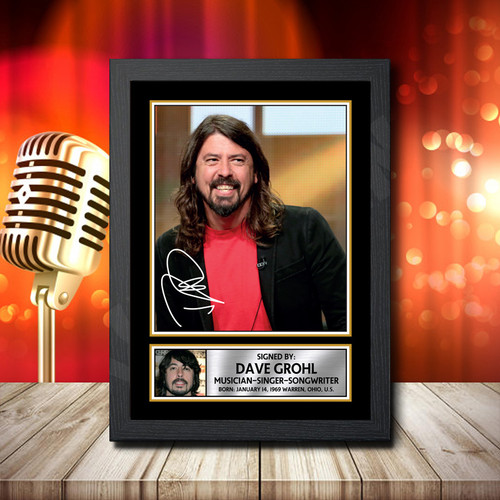 Dave Grohl 2 printed autograph poster print