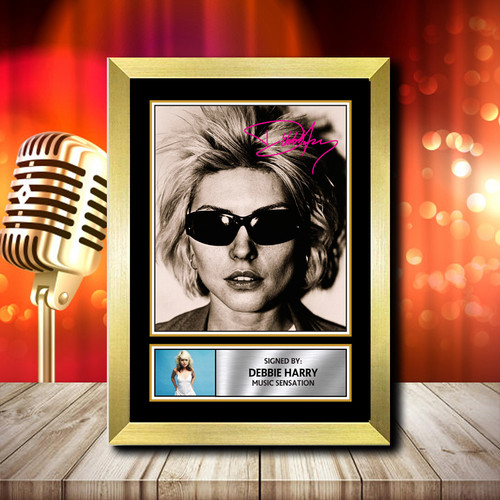 Debbie Harry Blondie printed autograph poster print