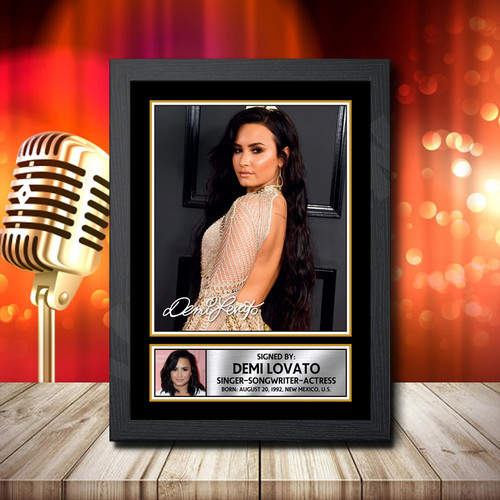 Demi Lovato 2 printed autograph poster print