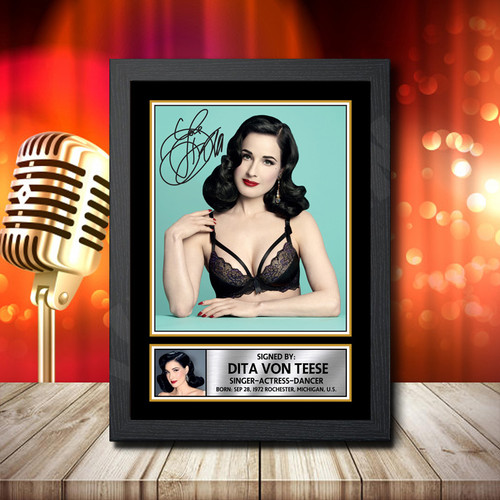 Dita Von Teese 1 printed autograph poster print