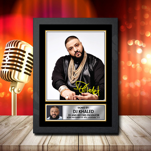 Dj Khaled 2 printed autograph poster print