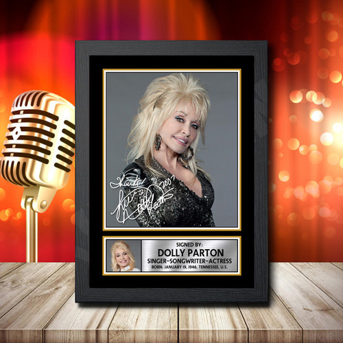 Dolly Parton 2 printed autograph poster print