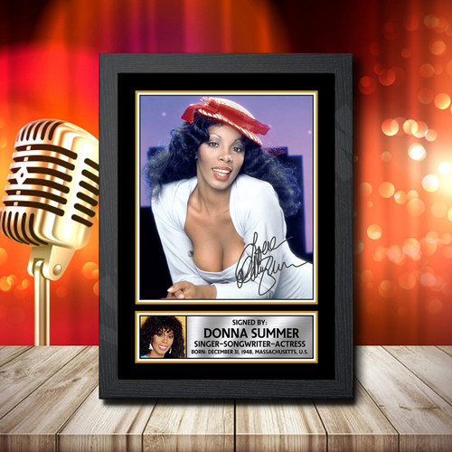Donna Summer 2 printed autograph poster print