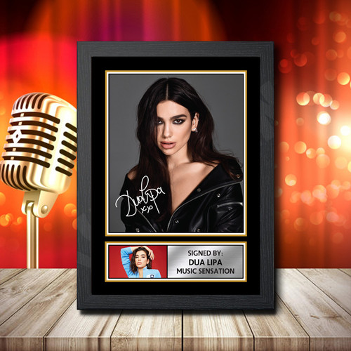 Dua Lipa printed autograph poster print
