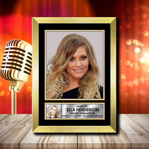 Ella Henderson 2 printed autograph poster print