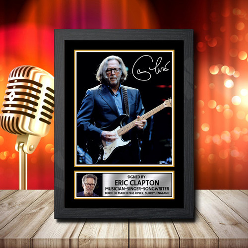 Eric Clapton 2 printed autograph poster print
