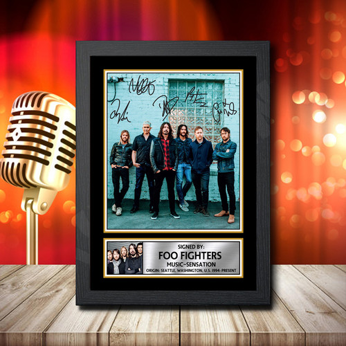 Foo Fighters 1 printed autograph poster print
