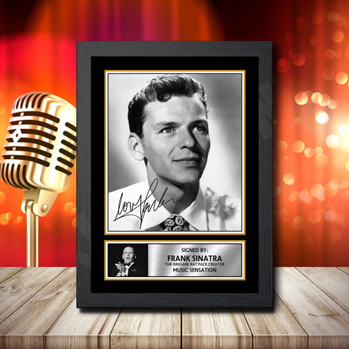 Frank Sinatra printed autograph poster print