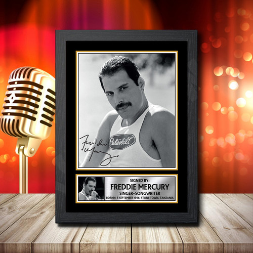 Freddie Mercury 1 printed autograph poster print
