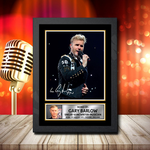 Gary Barlow 1 printed autograph poster print