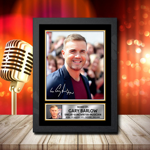 Gary Barlow 2 printed autograph poster print