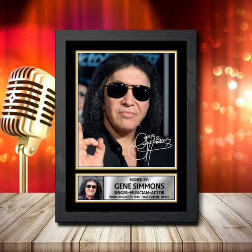 Gene Simmons 1 printed autograph poster print