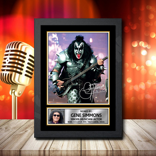 Gene Simmons 2 printed autograph poster print