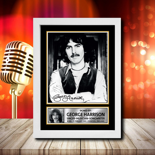 George Harrison 1 printed autograph poster print