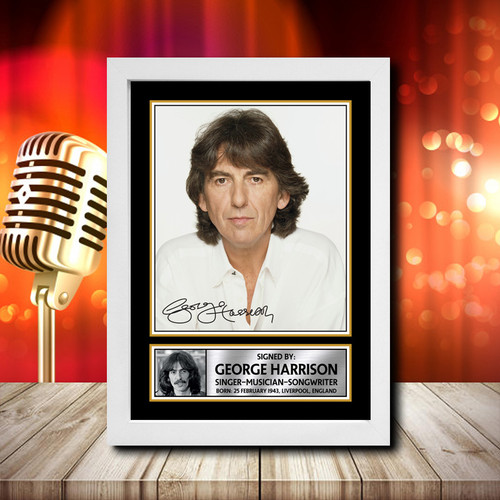 George Harrison 2 printed autograph poster print