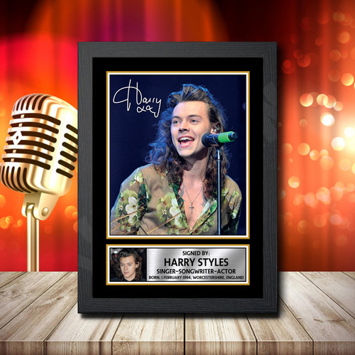Harry Styles 2 printed autograph poster print