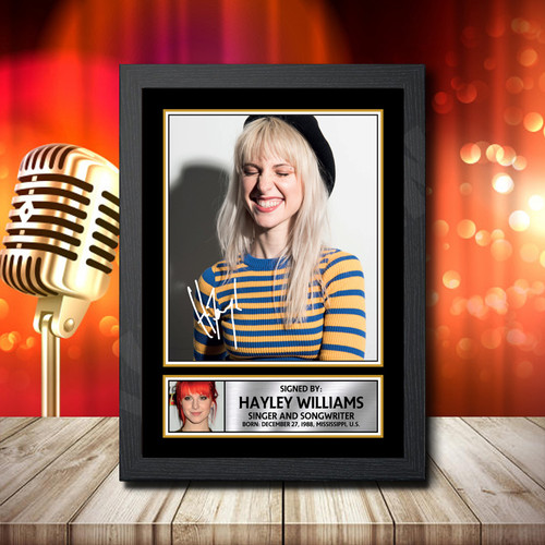 Hayley Williams 2 printed autograph poster print