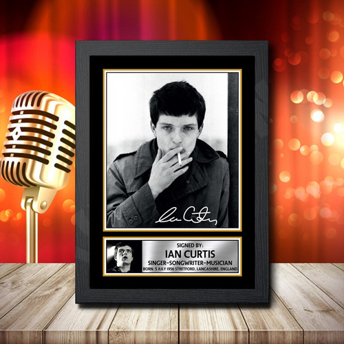 Ian Curtis 2 printed autograph poster print