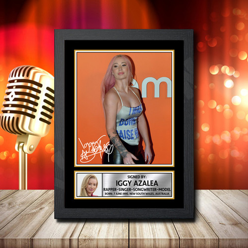 Iggy Azalea 1 printed autograph poster print