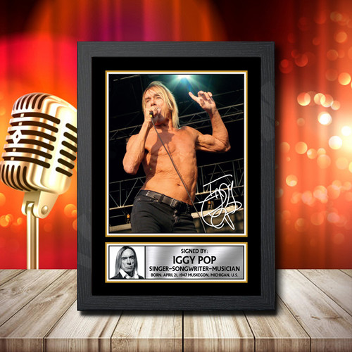 Iggy Pop 1 printed autograph poster print