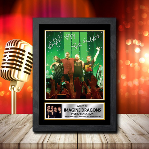 Imagine Dragons 1 printed autograph poster print
