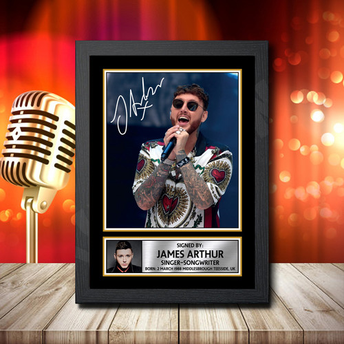 James Arthur 1 printed autograph poster print