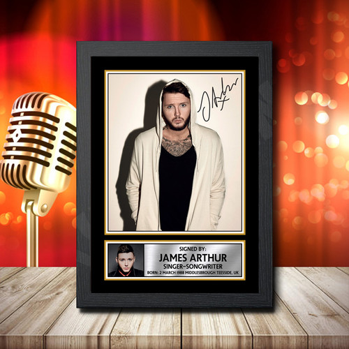 James Arthur 2 printed autograph poster print