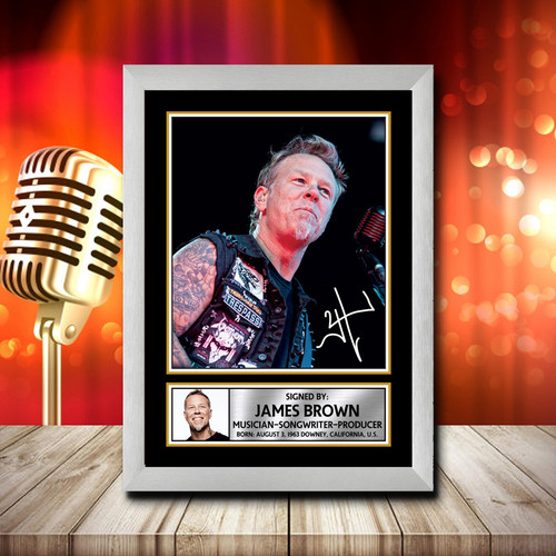 James Hetfield 2 printed autograph poster print