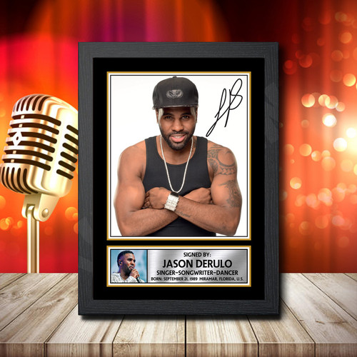 Jason Derulo 1 printed autograph poster print