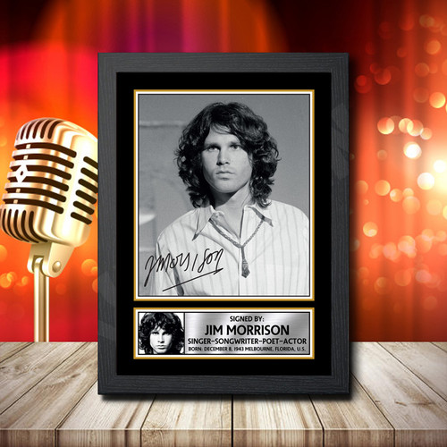Jim Morrison 1 printed autograph poster print