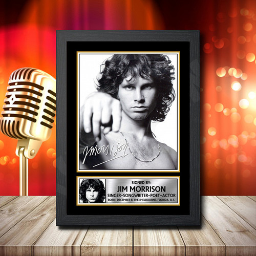 Jim Morrison 2 printed autograph poster print